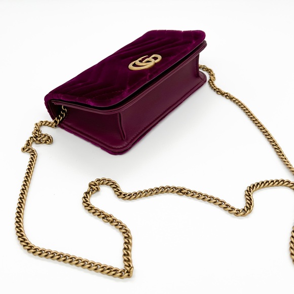GUCCI Marmont Velvet super mini crossbody bag - Picture 8 of 12